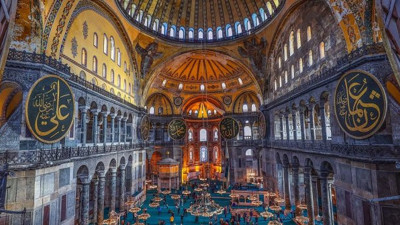 Ayasofya'da iskeleler kalktı Serafim melekleri tüm ihtişamıyla ortaya çıktı