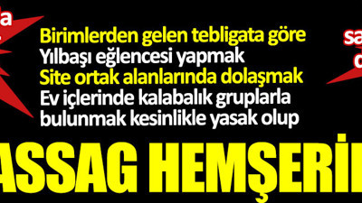 Yassag hemşerim. Site sakinlerine yılbaşı yasakları böyle duyuruldu