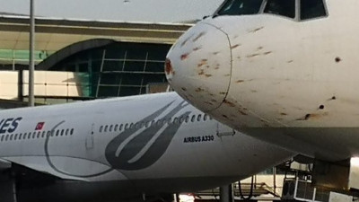 THY kargo uçağı acil iniş yapmak zorunda kaldı. Havada hareketli dakikalar