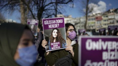 Beşiktaş'ta Gülistan Doku için eylem