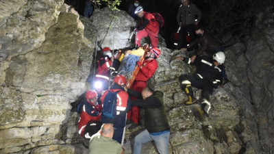 Kayalıklara düşen iş insanı Ahmet Azmi Zırh 8 saat sonra kurtarıldı