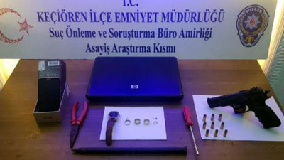 Ankara'da hırsızlık şüphelisi şahıs polisin 100 saatlik kamera kayıtlarını incelemesiyle yakalandı
