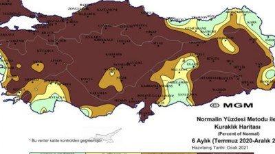 Meteoroloji’den korkutan harita. Son yüzyılda böyle kuraklık görülmedi