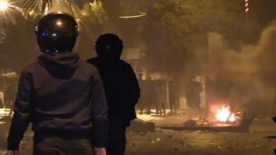 Tunus'ta sokağa çıkma yasağı protestosu