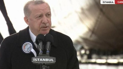 Erdoğan İstanbul Fırkateyni’nin denize iniş töreninde konuştu