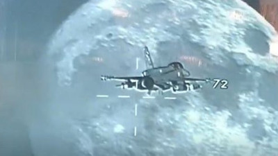 Muhteşem görüntüyü TSK paylaştı. Dolunay ve F-16