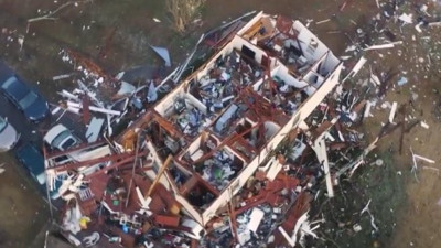 Amerika'da büyük hasar görüntülendi