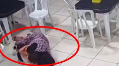 Hamile kadın evladına siper oldu