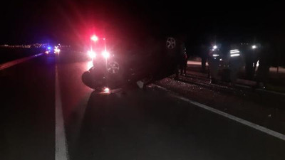 Sivas'ta takla atan otomobilin sürücüsü yaralandı