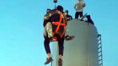 Karı koca su deposunda ölmek üzereydi. Son anda kurtuldular