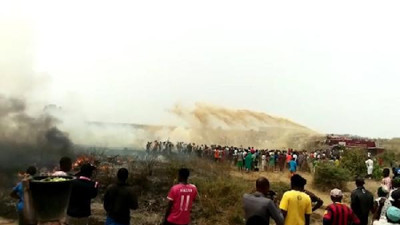 Askeri uçak düştü. Kurtulan kimse yok