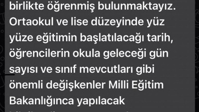 Okulların hangi kurallarla açılacağını Milli Eğitim Bakanı Ziya Selçuk da bugün öğrendi!