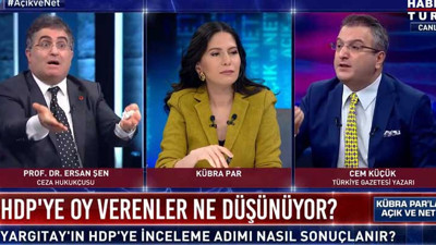 Habertürk canlı yayınında sinirler gerildi. Çözüm sürecini savunan Cem Küçük'e Ersan Şen'den sert tepki