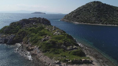 Bodrum'da sular çekilince ortaya çıktı kral yolu mest etti