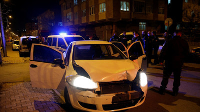 Polisten kaçtı kazadan kaçamadı