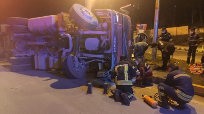 Şoförün kopan kolu hastaneye yetiştirildi