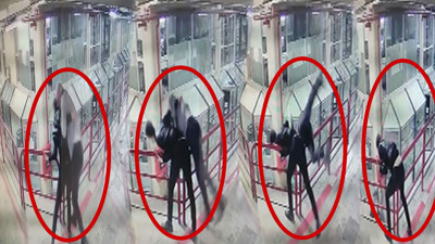 12.kattan atılan esnaf şans eseri hayatta kaldı. Kameralar anbean kaydetti