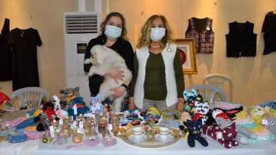 Şiddet mağduru kadınlar için sergi açtılar