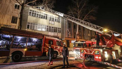 Ankara'da korkutan yangın (09 Mart 2021)
