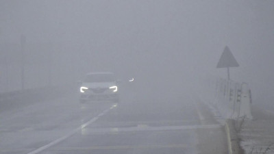 Bolu Dağı'nda kar ve sis etkili oluyor (11 Mart 2021)