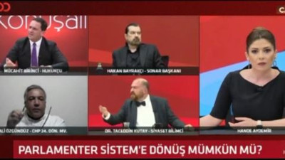 Canlı yayını terk etti. Konuklar birbirine girdi sunucu kadın ne yapacağını şaşırdı