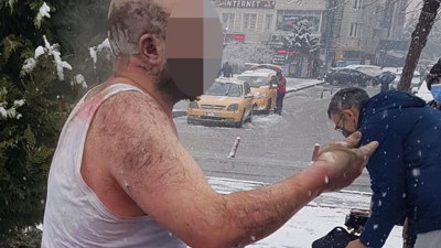 Üzerine benzin döküp kibriti çaktı