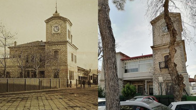 Müdür beyciğimizin keyfi için tarihi binaya PVC balkon yapıldı. Çay getir İsmail, Müdür beye manzara seyredecek