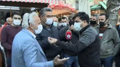 Muhabire hakaret ve küfürler etti. Sokak röportajında ortalık karıştı