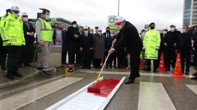 Bursa'da yaya geçitlerine 'kırmızı çizgi' uygulaması