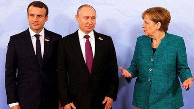 Putin, Macron ve Merkel ile görüştü