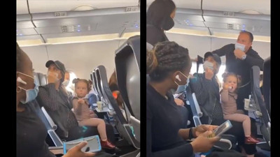 Maske tartışması uçak boşalttırdı. O anlar kameraya yansıdı