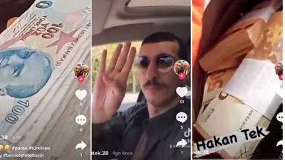 Balya balya paralarla poz veren kişi AKP'li belediyenin çalışanı çıktı. Asgari ücretin biraz üstünde maaş alırken bu paraları nereden buldu