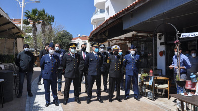 Muğla Datça'da polise sürpriz yaptılar