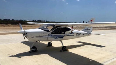 Eğitim uçağı acil iniş yaptı