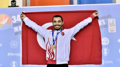 Ferhat Arıcan paralel barda Avrupa Şampiyonu oldu