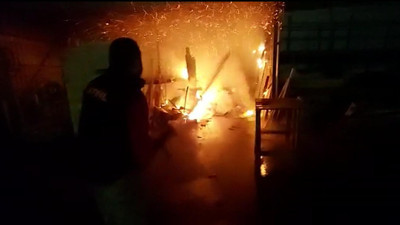Gebze’de palet atölyesinde yangın