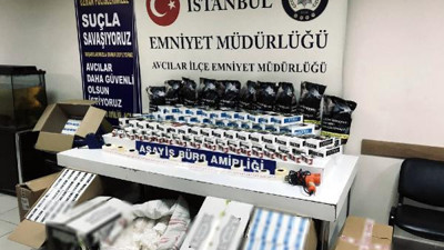 Avcılar'da kaçak tütün ve elektronik nargile operasyonu