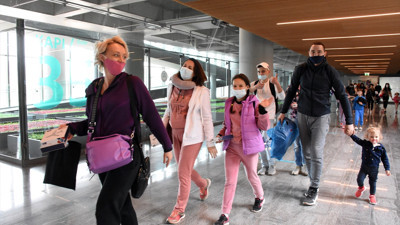 İlk Ukraynalı kafile Dalaman'a ulaştı