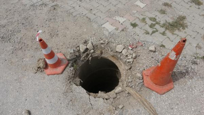 Kısıtlamada rögar kapaklarını çaldılar