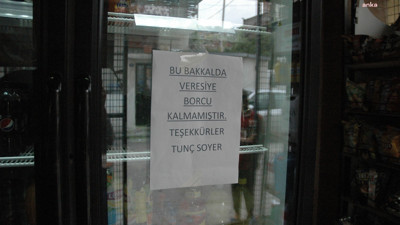 Tunç Soyer dayanışma çağrısı yaptı. Vatandaşlar veresiye defterlerini kapatmak için yarışa girdi