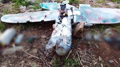 PKK'nın maket uçağı, vurularak düşürüldü