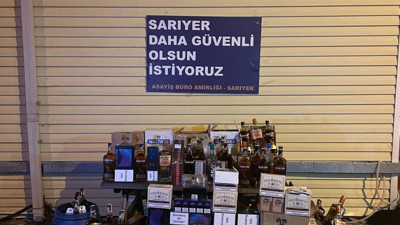 Sarıyer'de kaçak içki operasyonu