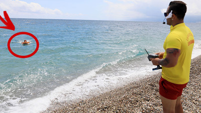 Işıklarını yakıyor anons yapa yapa ilerliyor. Antalya sahillerinde yeni dönem