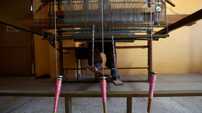 Bursa’da dokunan kumaşlar ilgi odağı oldu