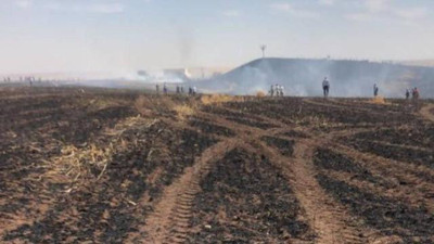 Yüzlerce dönümlük arazi kül oldu