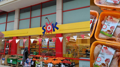 Şok markette şok fotoğraf. Müşteriler dönüp dönüp baktı