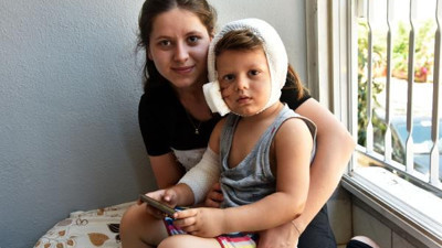 Yağız'ı kurt köpeğinin ağzından başka köpek kurtardı