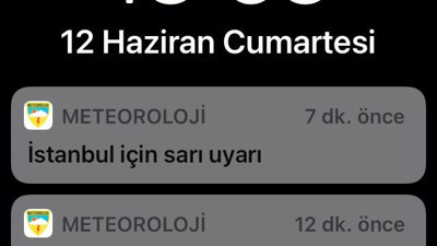 Meteoroloji'nin uyarısı 12 dakika sonra geldi