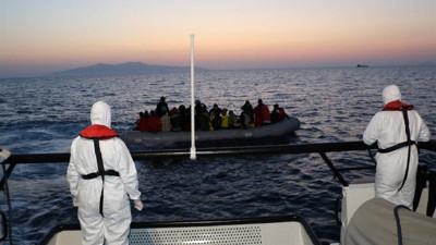 Türk kara sularına itilen kaçak göçmenler kurtarıldı (25 Haziran 2021)