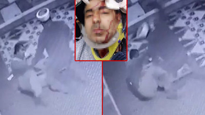 İmamın, müezzine tabureyle saldırdığı anlar kamerada